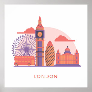 Poster Les monuments de Londres