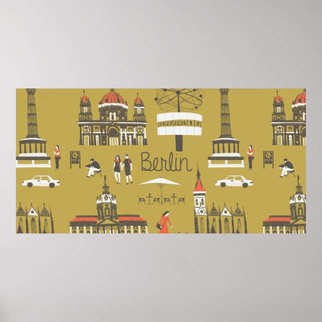 Poster Les monuments et monuments de Berlin (Devant)