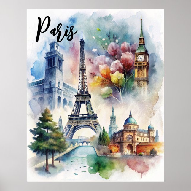 Poster Les monuments historiques de Paris (Devant)