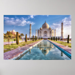 Poster Les monuments Taj Mahal Sunrise