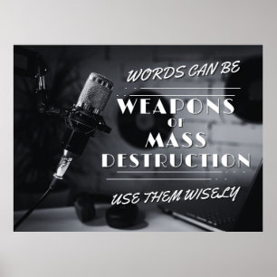 Poster Les mots peuvent être des armes de destruction mas