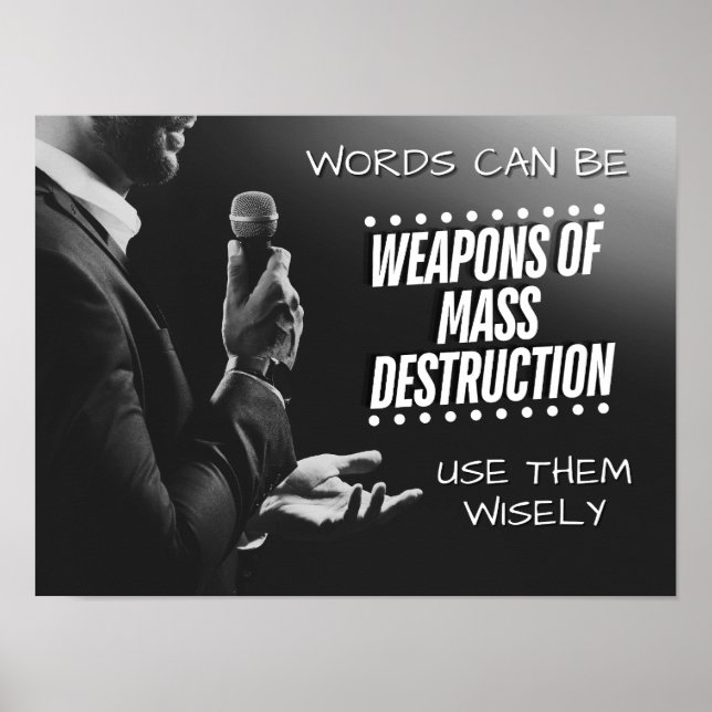Poster Les mots peuvent être des armes de destruction mas (Devant)