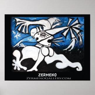 Poster "Les moulins à vent d'un esprit de maître" par Zer