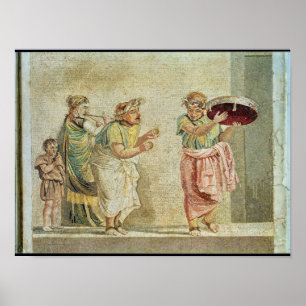 Poster Les musiciens de rue, c.100 AVANT JÉSUS CHRIST