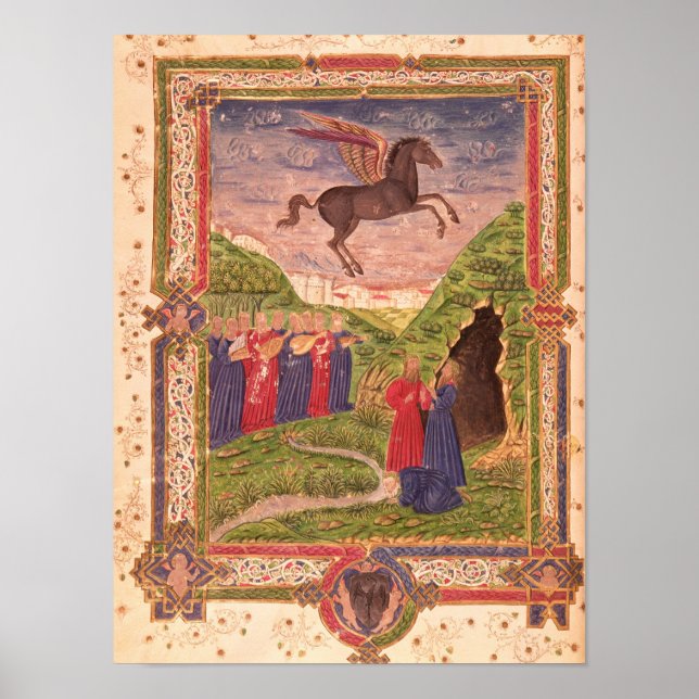 Poster Les neuf Muses qui jouent des instruments (Devant)