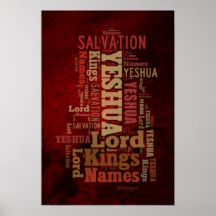 Poster Les noms du collage Yeshua/Jésus