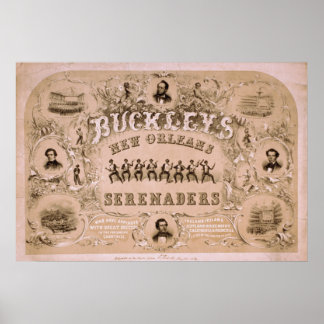 Poster LES NOUVEAUX ORLÉANS DE BUCKLEY Serenaders VAUDEVI