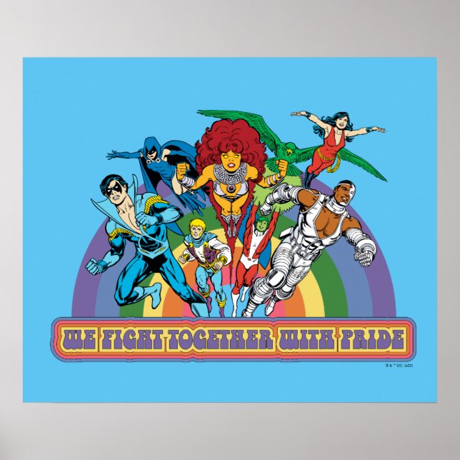 Poster Les nouveaux Titans Ados - Nous combattons avec fi (Devant)