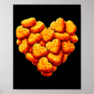 Poster Les nuggets de poulet sont mon cœur de la Saint-Va