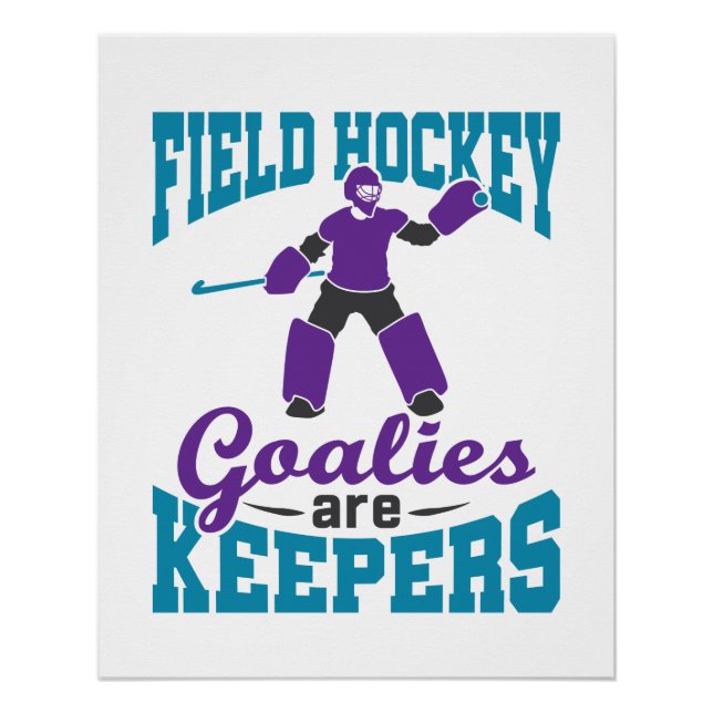 Poster Les objectifs de hockey sur gazon sont des gardien (Devant)