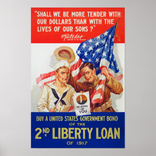 Poster Les obligations de guerre des États-Unis 2e prêt d