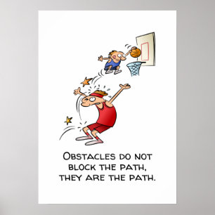 Poster Les obstacles de motivation sont la bande dessinée