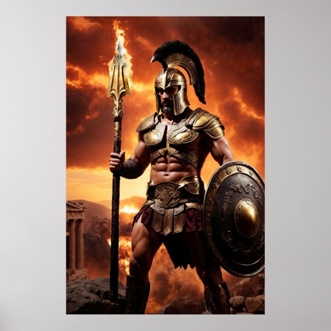 Poster Les Olympiens : Ares, Dieu de la Guerre (Devant)