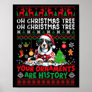 Poster Les ornements d'arbre de Noël sont Histoire Appenz