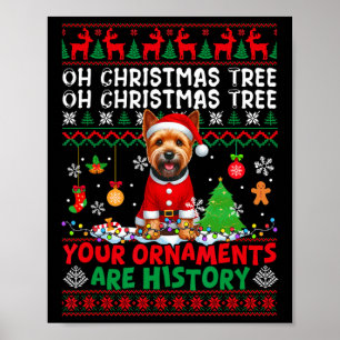 Poster Les ornements d'arbre de Noël sont histoire Sweate