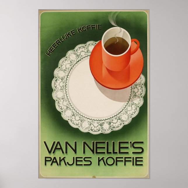 Poster Les Pakjes Koffie de Van Nelle (Devant)