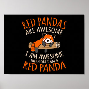 Poster Les Pandas Rouges Sont Des Animaux De Compagnie Am