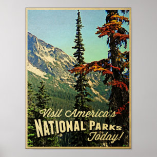 Poster Les parcs nationaux américains