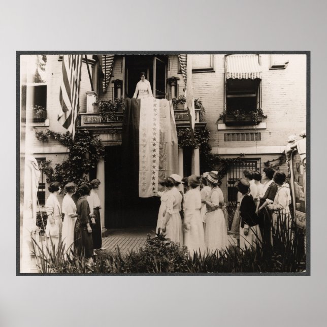 Poster Les partisans célèbrent la ratification du 19e ame (Devant)