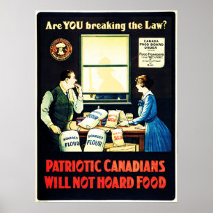Poster Les Patriotes Canadiens N'Encevront Pas De Nourrit
