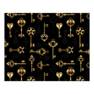 Poster Les Patters de Seamless avec Golden Keys