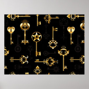 Poster Les Patters de Seamless avec Golden Keys