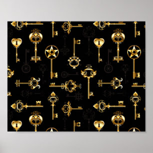 Poster Les Patters de Seamless avec Golden Keys