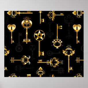 Poster Les Patters de Seamless avec Golden Keys