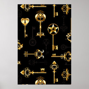 Poster Les Patters de Seamless avec Golden Keys