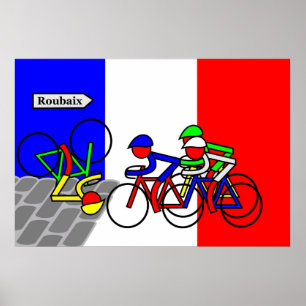 Poster Les pavés ronds s'approchent de Roubaix - Tour de