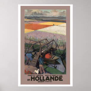 Poster Les Pays-Bas Hollande Chemins de fer néerlandais V