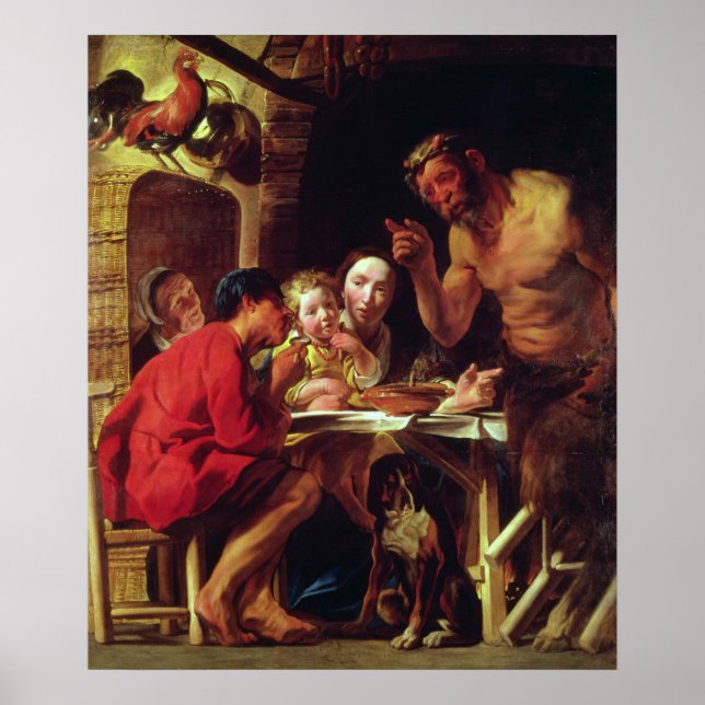 Poster Les paysans et le Satyr (Devant)