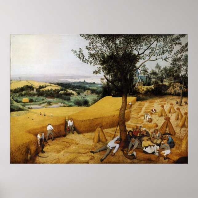 Poster Les pêcheurs par Pieter Bruegel l'Ancien 1565 (Devant)