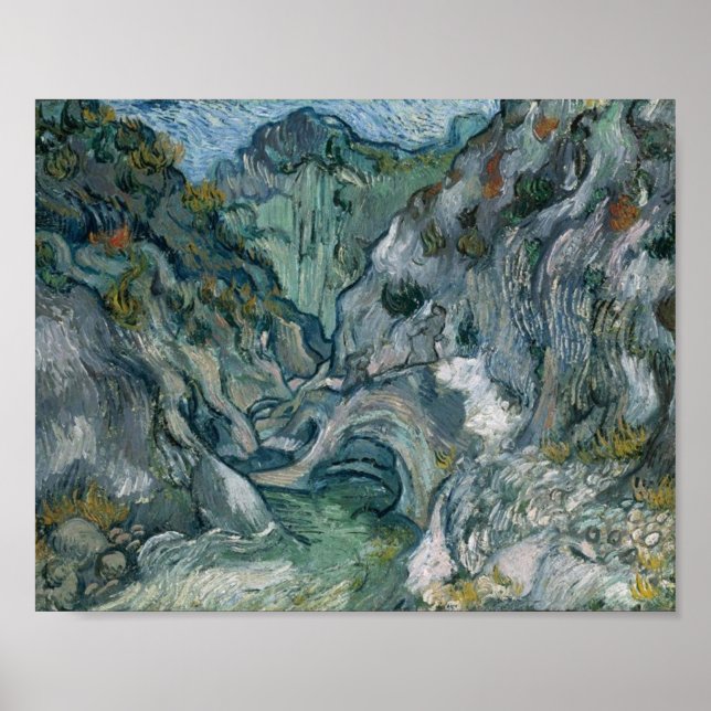 Poster Les Peiroulets Ravine Van Gogh Art (Devant)
