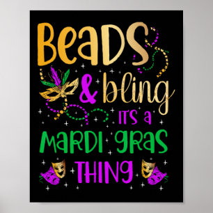 Poster Les perles et la lessive C'est un Carnaval Mardi G