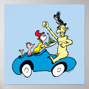 Poster Les personnages de Dr. Seuss Les œufs verts et le