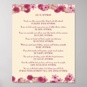 Poster Les Pétales Roses Le Font De Toute Façon