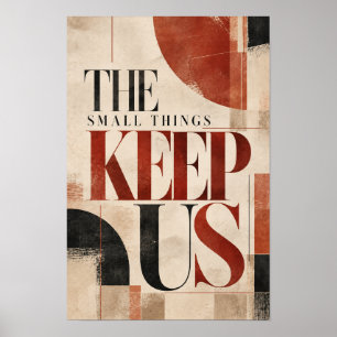 Poster Les Petits Riens Nous Gardent Ensemble Typographie