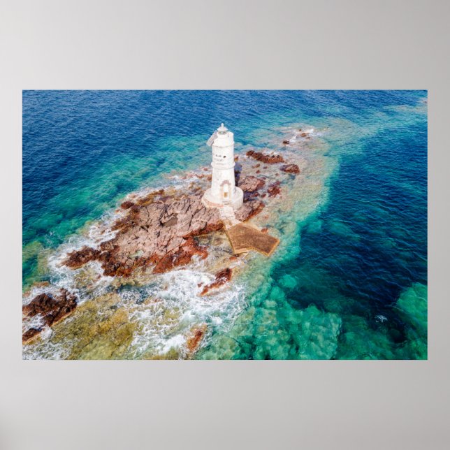 Poster Les phares | Phare de Mangiabarche Italie (Devant)