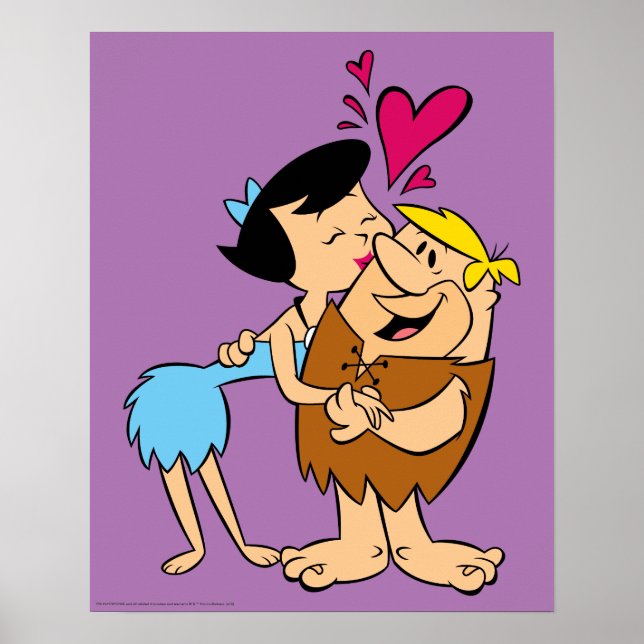 Poster Les Pierrafeu | Betty Kissing Barney (Devant)