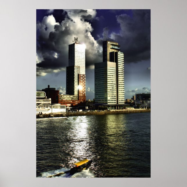 Poster Les piliers et la cabine d'eau (Devant)