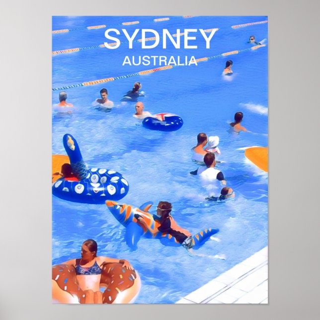 Poster Les piscines d'été de Sydney (Devant)