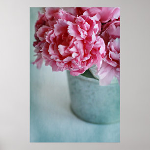 Poster Les pivoines sur la table