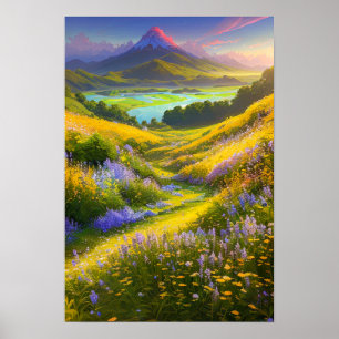 Poster Les Plaisirs Floraux, Vallée Verte Superbe