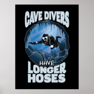 Poster Les Plongeurs De Grotte Ont Des Tuyaux Plus Longs