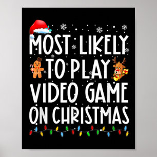 Poster Les Plus Probables À Jouer Jeu Vidéo Sur Noël Père