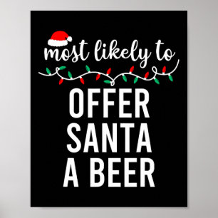 Poster Les plus probables à Noël Correspondant Pajamas De