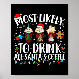 Poster Les Plus Susceptibles De Boire Tout Père Noël Corr