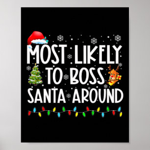 Poster Les Plus Susceptibles De Boss Père Noël Autour De
