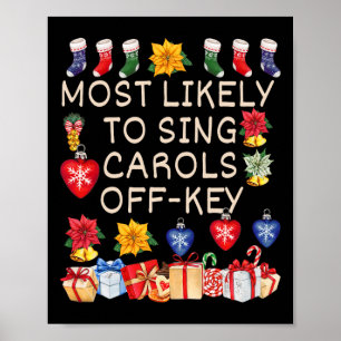 Poster Les Plus Susceptibles De Chanter Carols Hors-Clé C